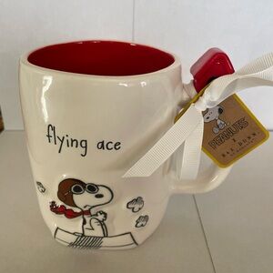 Rae Dunn x Peanuts Snoopy Flying Ace Mug NWT